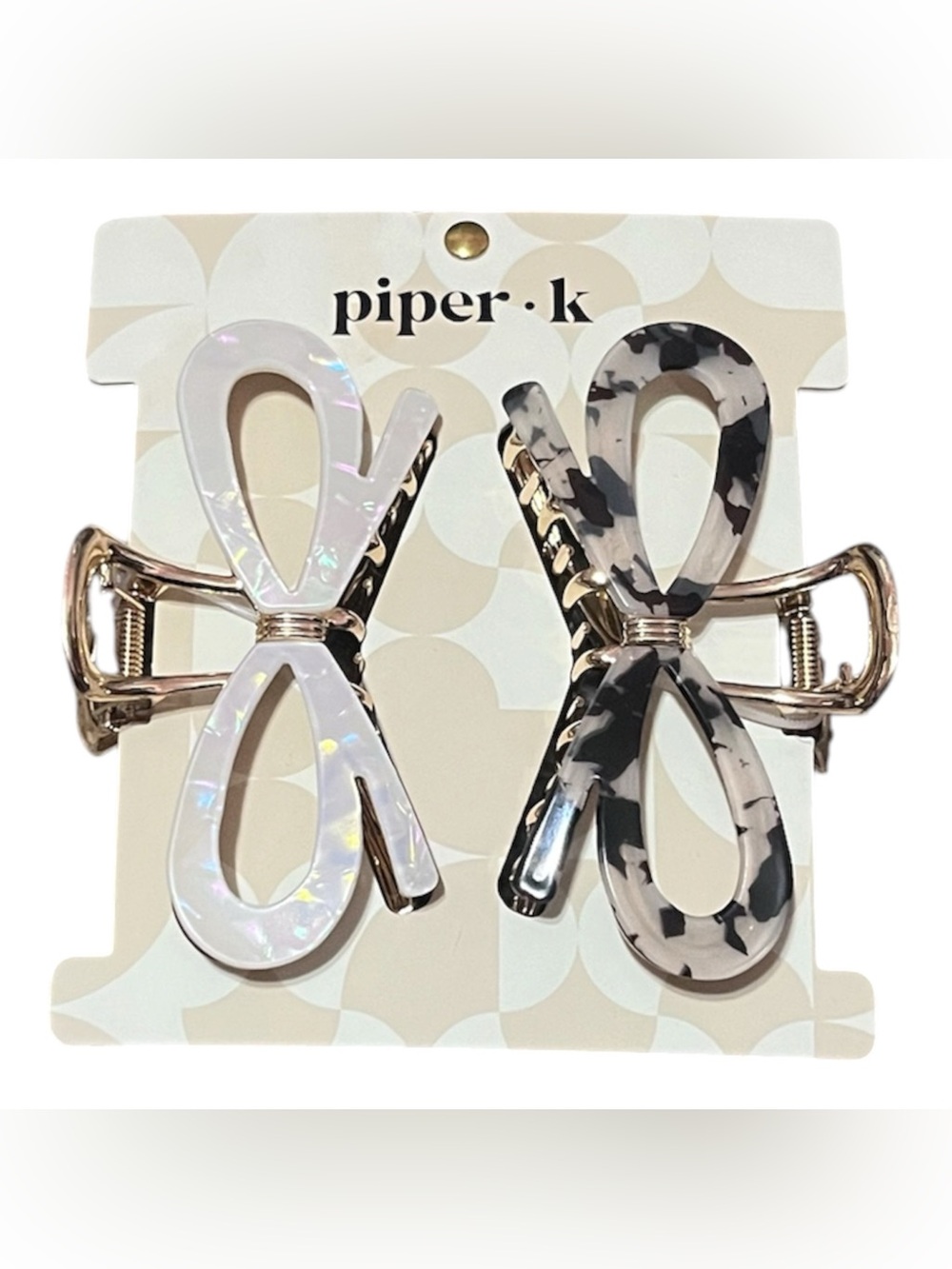Piper K Bow Hair Claw Clips – Set of 2 – NWT